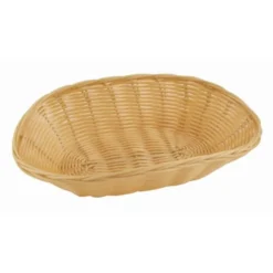 Corbeille ovale en osier polypropylène 230 mm - Lot de 6 pièces.