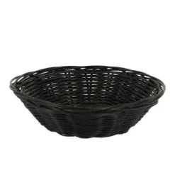 Corbeille Plastic noire Ø23 cm - Lot de 20 - Prolinea