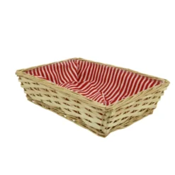 Corbeille rectangle doublure rayé rouge Shiki 35x25 cm - Lot de 30 - Créapak