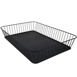 Corbeille Rectangle Métal Ajourée Steely 60X40 Lot de 8 - Prolinea