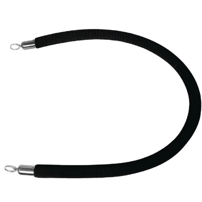 Cordon d'Accueil Noir - 2,5 m - Bolero