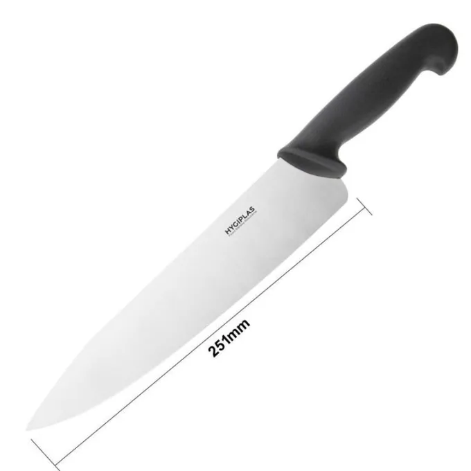 Couteau de Cuisinier 255 mm Noir - Hygiplas