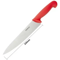 Couteau de Cuisinier Professionnel Rouge 215 mm - Hygiplas