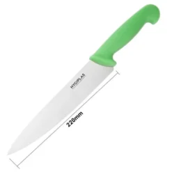 Couteau de Cuisinier Professionnel Vert 215 mm - Hygiplas