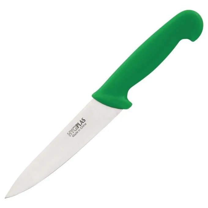 Couteau de Cuisinier Professionnel Vert 160 mm - Hygiplas