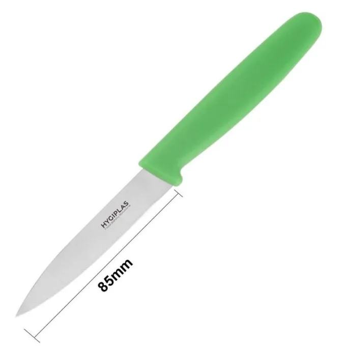 Couteau d'Office Professionnel Vert 75 mm - Hygiplas
