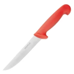 Couteau à Désosser à Lame Rigide Rouge 150 mm - Hygiplas