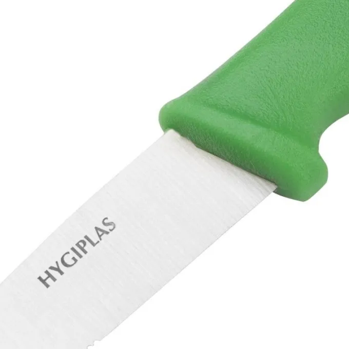 Couteau à Légumes Denté Vert 100 mm - Hygiplas