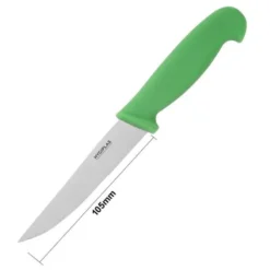 Couteau à Légumes Denté Vert 100 mm - Hygiplas