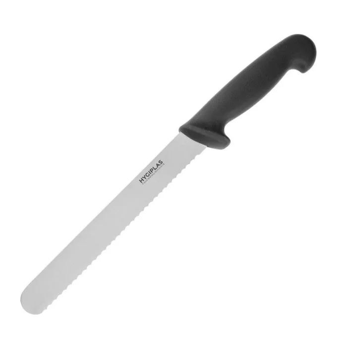 Couteau à Pain Professionnel Noir 200 mm - Hygiplas