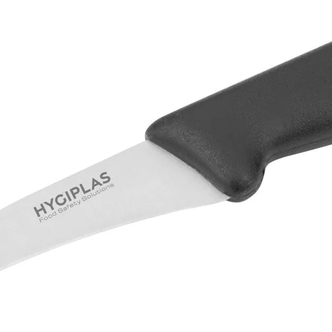 Couteau à Éplucher Professionnel Noir 65 mm - Hygiplas