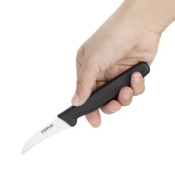 Couteau à Éplucher Professionnel Noir 65 mm - Hygiplas