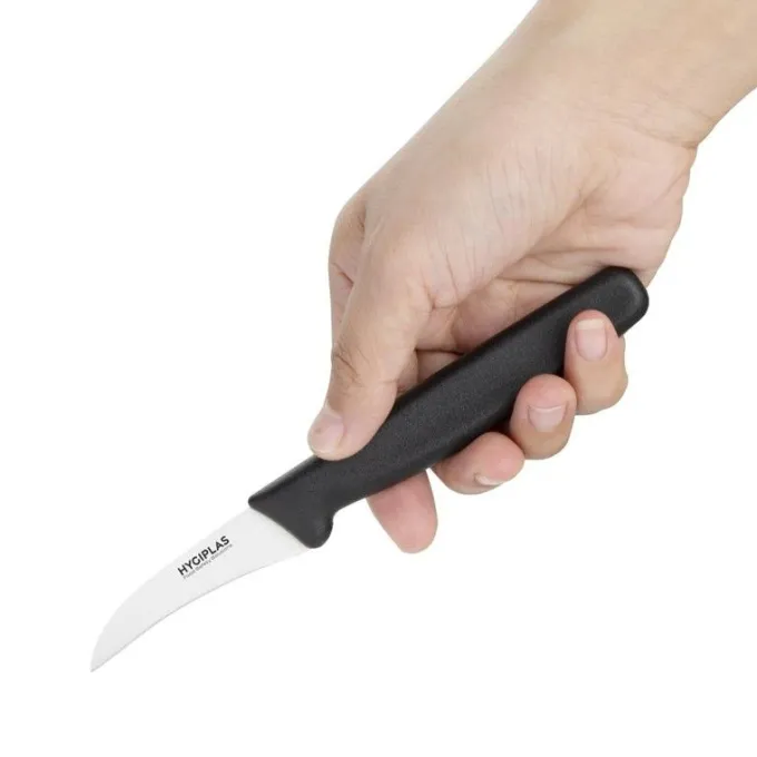 Couteau à Éplucher Professionnel Noir 65 mm - Hygiplas