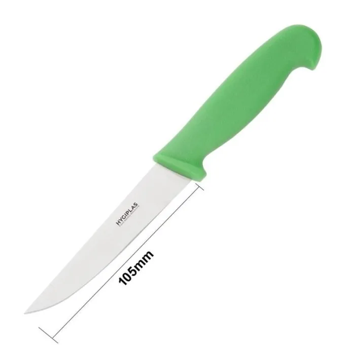 Couteau Pro à Légumes Vert 100 mm - Hygiplas