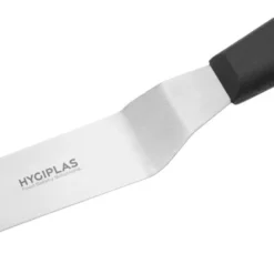 Couteau Spatule Professionnel Coudé Noir 100 mm - Hygiplas