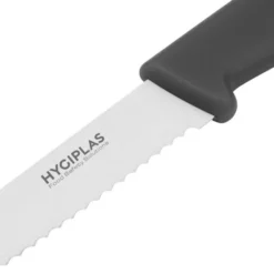 Couteau à Tomates Noir Denté 100 mm - Hygiplas