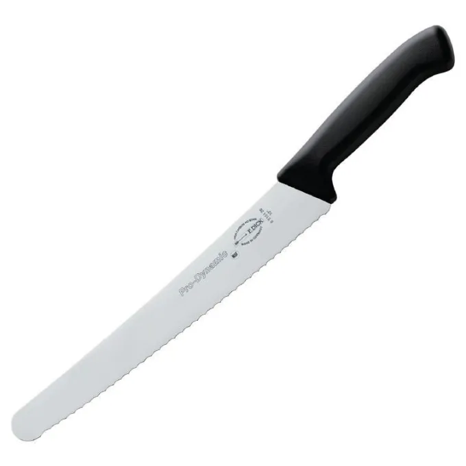Couteau Tout Usage Professionnel Denté Noir 250 mm - Dick Pro-Dynamic