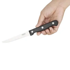Couteau à Viande 215 mm Manche en Bois Noir Lot de 12 Olympia
