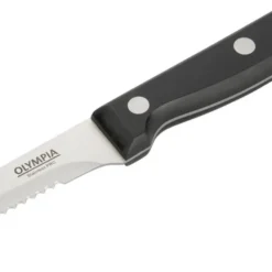 Couteau à Viande 215 mm Manche en Bois Noir Lot de 12 Olympia