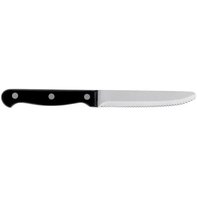 Couteaux à Steak Arrondi Noir Lot de 12 Olympia