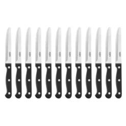 Couteaux à Steak Arrondi Noir Lot de 12 Olympia