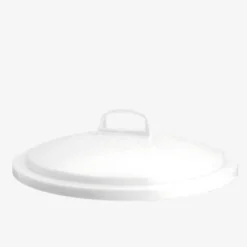 Couvercle avec poignée pour poubelle ronde tri sélectif 75 L - blanc - Gilac