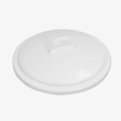 Couvercle avec poignée pour poubelle ronde tri sélectif 75 L - blanc - Gilac