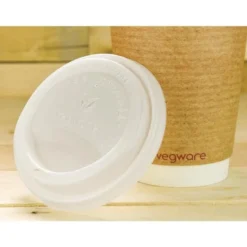 Couvercle Compostable pour Gobelets 34 cl et 45,5 cl Lot de 1000 - Vegware