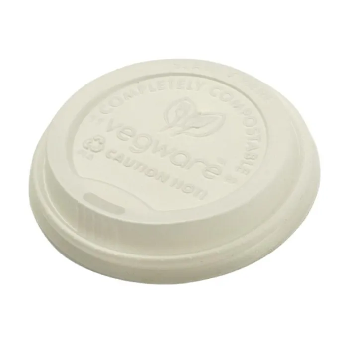 Couvercle Compostable pour Gobelets Jetables 225 ml Lot de 1000 - Vegware