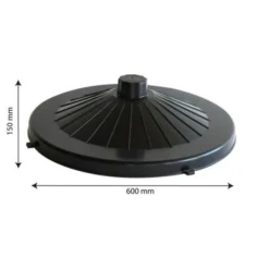Couvercle de poubelle ronde 80 L - noir - Gilac