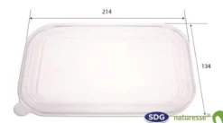 Couvercle en PLA Biodégradable Transparent pour Barquette 13049 - SDG - Lot de 500