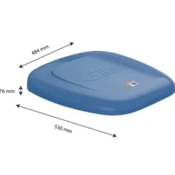 Couvercle Gilactiv® pour support sac 120 L - bleu - Gilac