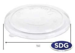 Couvercle PLA Transparent pour Bol Salade - SDG - Lot de 300