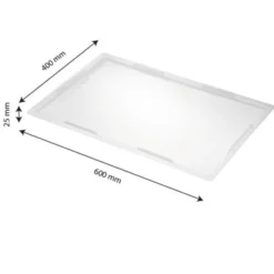 Couvercle pour caisse pleine 600 x 400 x 25 mm - blanc - Gilac