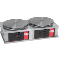 Crêpière Double Gaz Professionnelle à Usage Intensif - 2 x Ø 400 mm - Sofraca