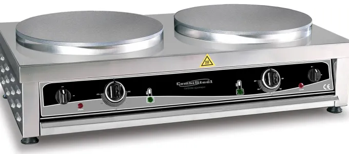 Crêpière Professionnelle Double Electrique - 2 x Ø 400 mm - Combisteel