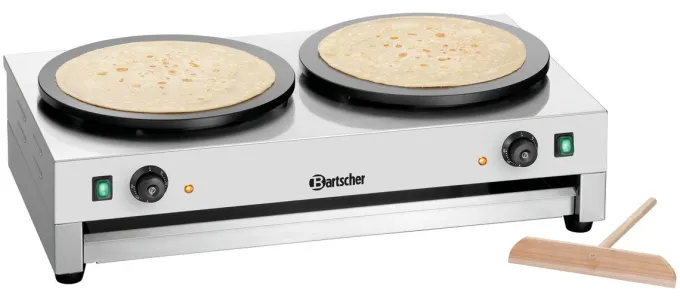 Crêpière Professionnelle Électrique - Double Crêpes Ø40cm - Bartscher