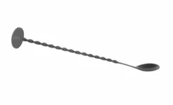 Cuillère à Cocktail avec Pilon Bar up Noir 280x35mm - Hendi