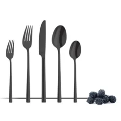 Cuillère de Table METROPOLE Noire - Lot de 12 - Amefa