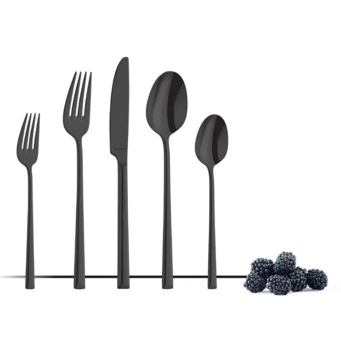 Cuillère de Table METROPOLE Noire - Lot de 12 - Amefa