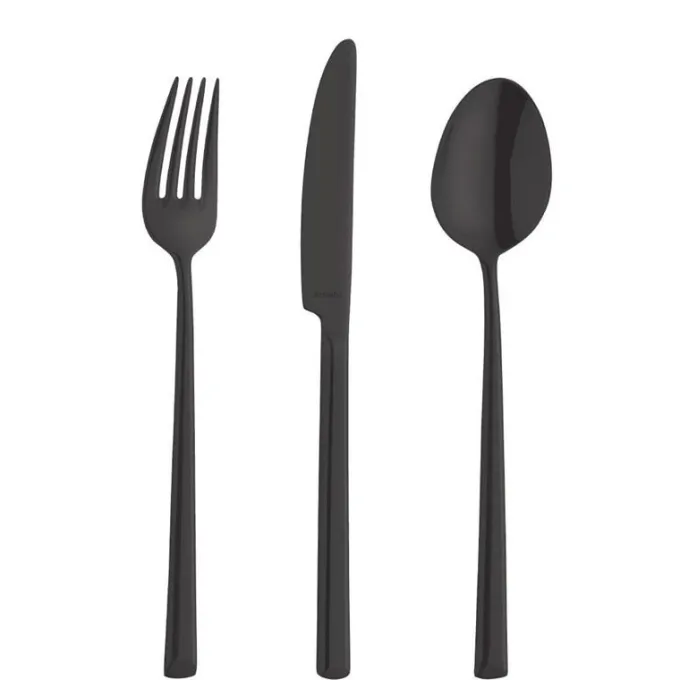 Cuillère de Table METROPOLE Noire - Lot de 12 - Amefa