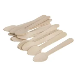 Cuillère en Bois 110 mm Lot de 100 - Fiesta Green