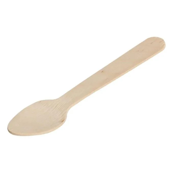 Cuillère en Bois 110 mm Lot de 100 - Fiesta Green