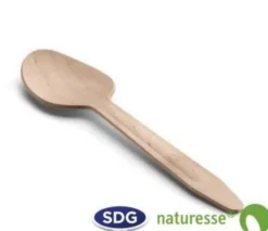 Cuillère en Bois Naturel 16,5 cm - SDG - Lot de 2000