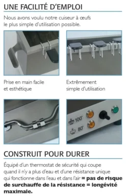 Cuiseur à Œufs Professionnel - 6 Œufs - Sofraca