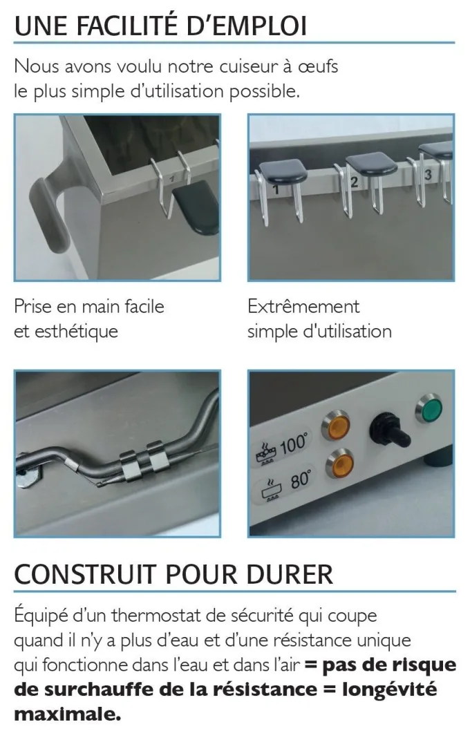 Cuiseur à Œufs Professionnel - 6 Œufs - Sofraca