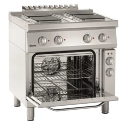 Cuisinière Électrique à 4 Plaques Carrées avec Four Électrique GN 1/1 - Bartscher