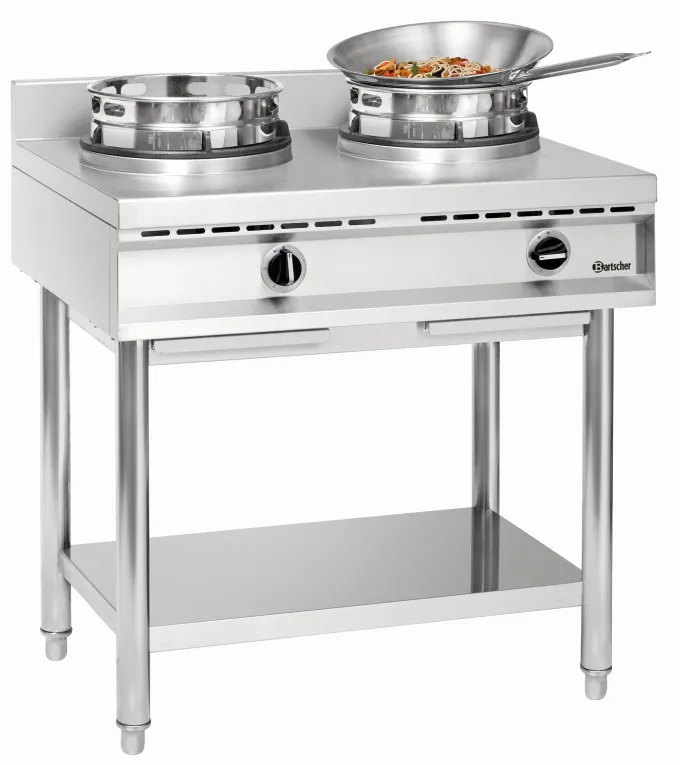 Cuisinière à Wok à Gaz - 2 Brûleurs x 11.5 kw - Bartscher
