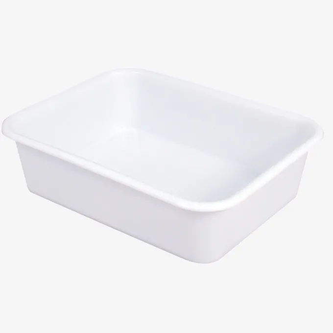 Cuvette rectangulaire profonde 20 L - blanc - Gilac