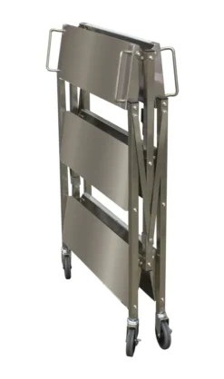 DESSERTE INOX PLIABLE 3 NIVEAUX-L2G